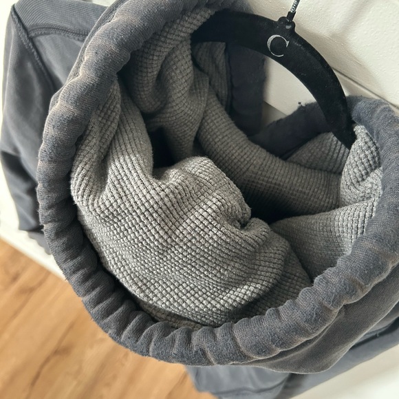 Abercrombie & Fitch Men's Navy Blue Hoodie Washed Distressed Vintage Y2K Large - Picture 6 of 13